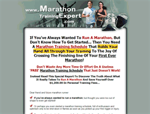 Tablet Screenshot of marathontrainingexpert.com